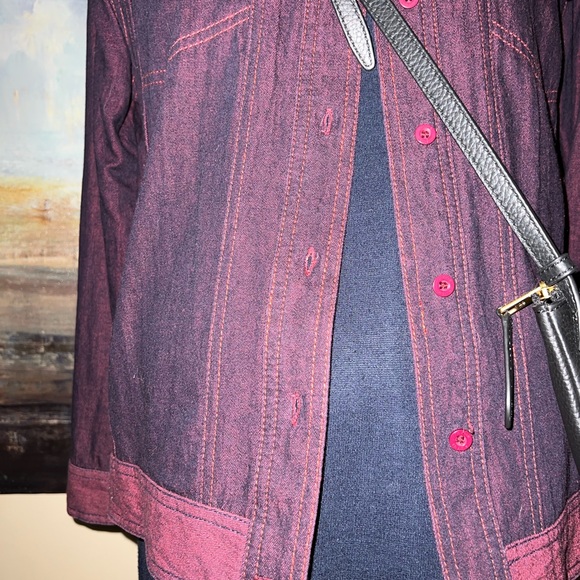 Vintage Y3K maternity collection, purple washed denim jacket - Picture 8 of 15